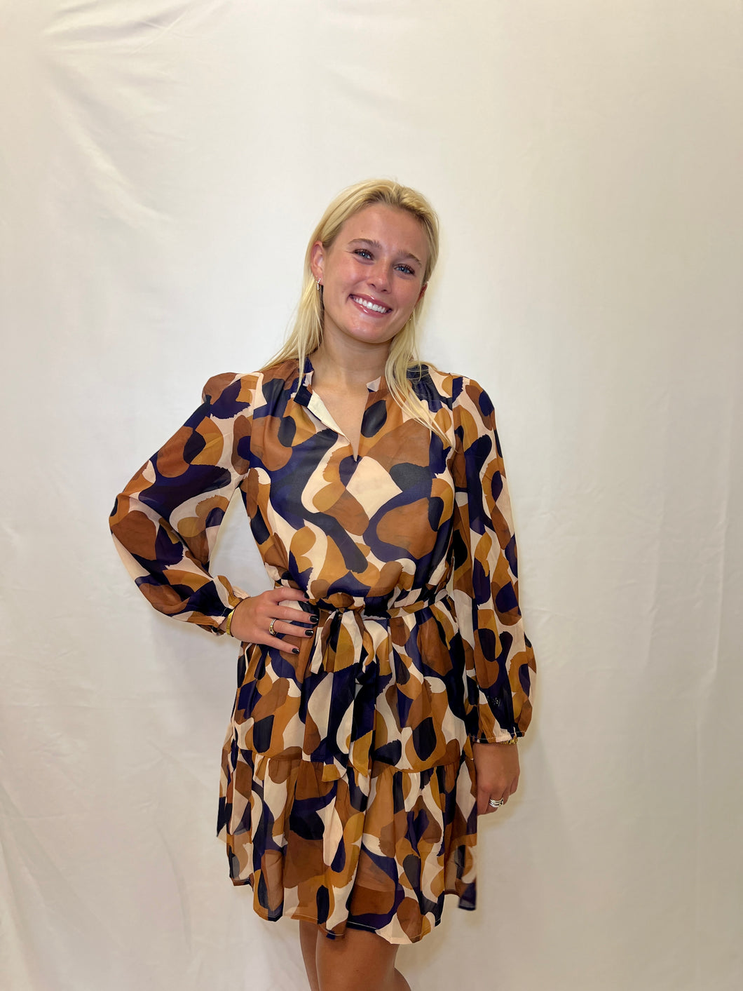ginger brown dress MAYLA BOAT NECK MAXI DRESS - GINGER